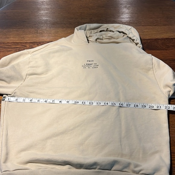 P & Co A Mindset For Purposeful Living Tan/Cream Hoodie Unisex- Small - Picture 9 of 10